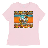 Bubblegum Pink sunflowers hexagon frame mama Ladies Tee - Jasminsmagicworld