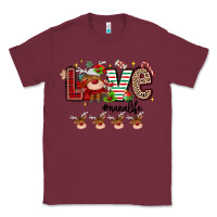 Burgundy love christmas Classic Tee - MaliasSmallBusiness