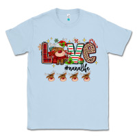 Dusty Blue love christmas Classic Tee - MaliasSmallBusiness