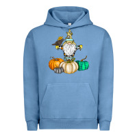 Pigment Pebble Blue Happy Fall Urban Hoodie - CowhideDigitalArt