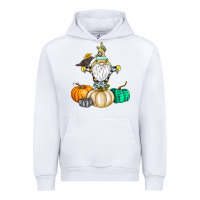 White Happy Fall Urban Hoodie - CowhideDigitalArt