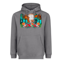 Storm Cow Mom Turquoise Tooled Leather Flowers Heavyweight Hoodie - CowCowDesign