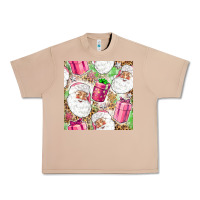 Burro Pink Christmas Santa Claus and gift box Urban Heavy Tee - NancyCooperArtShop