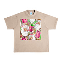 French Oak Pink Christmas Santa Claus and gift box Urban Heavy Tee - NancyCooperArtShop