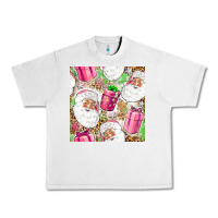 Lunar Rock Pink Christmas Santa Claus and gift box Urban Heavy Tee - NancyCooperArtShop