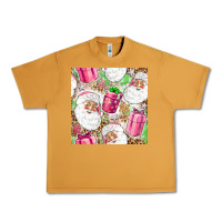 Peanut Butter Pink Christmas Santa Claus and gift box Urban Heavy Tee - NancyCooperArtShop