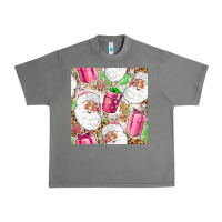 Tornado Pink Christmas Santa Claus and gift box Urban Heavy Tee - NancyCooperArtShop
