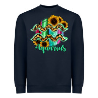 Navy Aquarius Zodiac Heavyweight Sweatshirt - Bettercallsaul