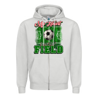 Dove Grey My heart is on that court Soccer Zipper Hoodie - HowdyJamesFarm
