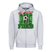 Heather Grey My heart is on that court Soccer Zipper Hoodie - HowdyJamesFarm