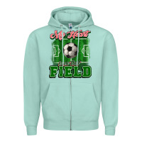Seafoam My heart is on that court Soccer Zipper Hoodie - HowdyJamesFarm