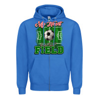 True Royal My heart is on that court Soccer Zipper Hoodie - HowdyJamesFarm