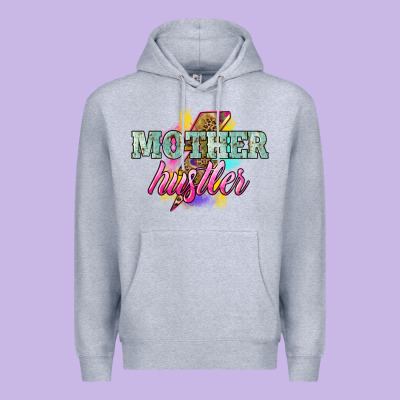 Mother Hustler Lightning Bolt Mother's Day Premium Hoodie Designed By Howdyjamesfarm