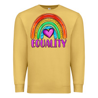 Antique Gold equality rainbow Premium Sweatshirt - OliviaCreatesArt