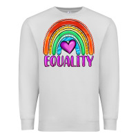 Dove Grey equality rainbow Premium Sweatshirt - OliviaCreatesArt