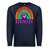 Navy equality rainbow Premium Sweatshirt - OliviaCreatesArt