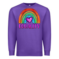 Purple equality rainbow Premium Sweatshirt - OliviaCreatesArt