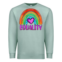 Seafoam equality rainbow Premium Sweatshirt - OliviaCreatesArt