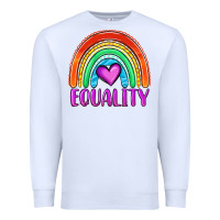 White equality rainbow Premium Sweatshirt - OliviaCreatesArt