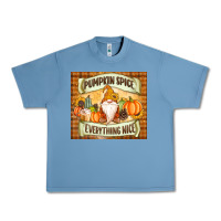Pebble Blue Pumpkin Spice Everything Nice Gnome Urban Heavy Tee - MaliasSmallBusiness