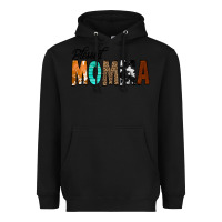 Black Blessed Momma Heavyweight Hoodie - CowCowDesign