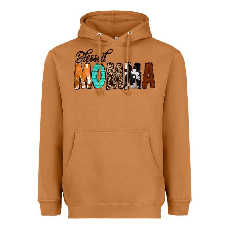 Blessed Momma Heavyweight Hoodie by CowCowDesign | Teevron