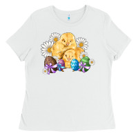 White chicks eggs daisy easter Ladies Tee - Artiststas