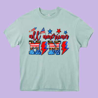 All American Mimi Heavy Core Tee Designed By Adodesignshop
