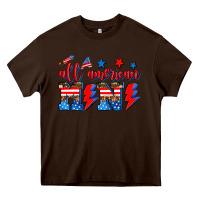 Chocolate Brown all american mimi Heavy Core Tee - AdoDesignShop