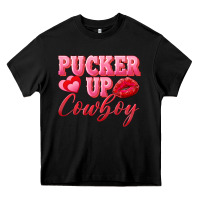Black pucker up cowboy Heavy Core Tee - AdoDesignShop