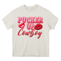 Cream pucker up cowboy Heavy Core Tee - AdoDesignShop