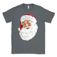 Charcoal Heather Santa Classic Tee - NancyCooperArtShop