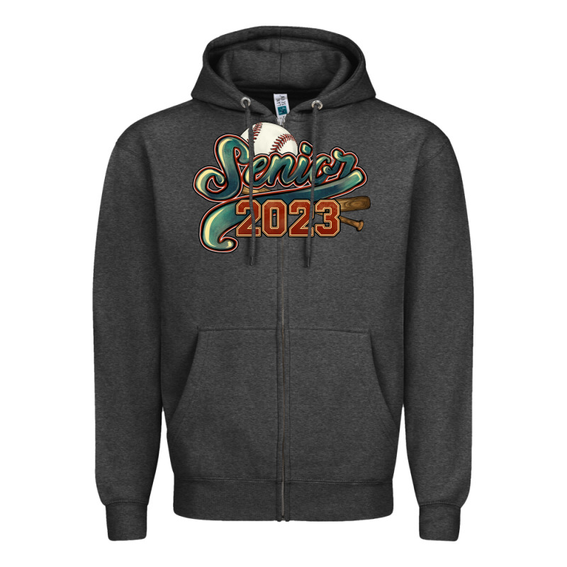 Senior 2023 Baseball Zipper Hoodie by HowdyJamesFarm | Teevron