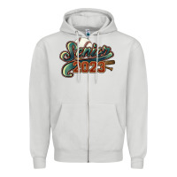 Dove Grey Senior 2023 baseball Zipper Hoodie - HowdyJamesFarm