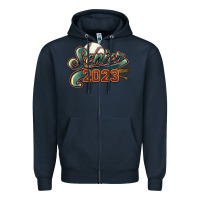 Navy Senior 2023 baseball Zipper Hoodie - HowdyJamesFarm