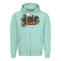 Seafoam Senior 2023 baseball Zipper Hoodie - HowdyJamesFarm