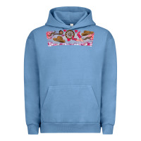 Pigment Pebble Blue Howdy Valentine Urban Hoodie - CowhideDigitalArt