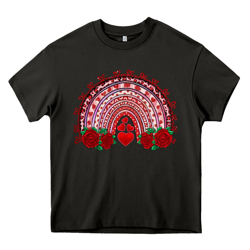 Valentine's Day Rainbow With Roses Heavy Core Tee by AdoDesignShop | Teevron