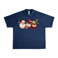 Navy santa snowman reindeer Urban Heavy Tee - MaliasSmallBusiness