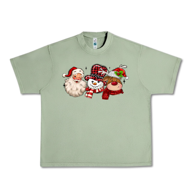 Santa Snowman Reindeer Urban Heavy Tee by MaliasSmallBusiness | Teevron