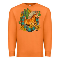 Carrot western horse cactus sunflowers horseshoe Premium Sweatshirt - OliviaCreatesArt