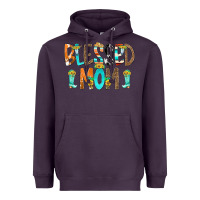 Plum Blessed Mom Heavyweight Hoodie - CowCowDesign