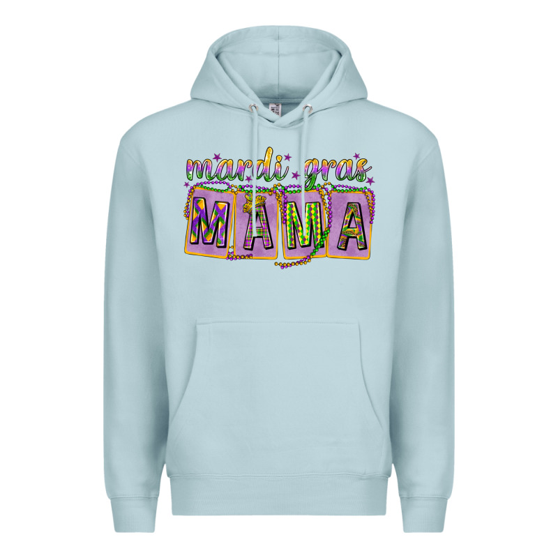 Mardi Gras Mama With Beads Mother's Day Premium Hoodie by HowdyJamesFarm | Teevron