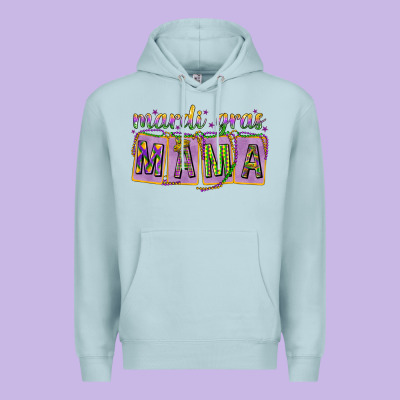 Mardi Gras Mama With Beads Mother's Day Premium Hoodie Designed By Howdyjamesfarm