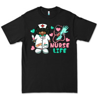 Nurse Life Afro American Nurse Premium Tee | Teevron