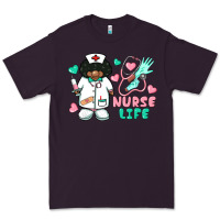 Plum nurse life afro american nurse Premium Tee - BarkalooDesign