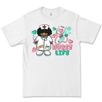 White nurse life afro american nurse Premium Tee - BarkalooDesign