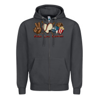 Smoke Peace love Baseball Zipper Hoodie - HowdyJamesFarm