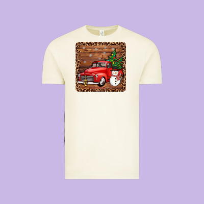 Christmas Truck Coaster Vintage Tee Designed By Jahusdesignshop