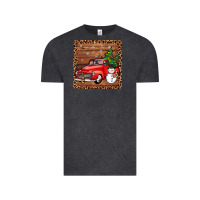 Vintage Black christmas truck coaster Vintage Tee - JahusDesignShop
